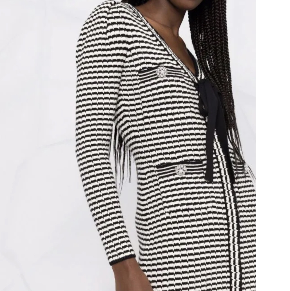 Self-Portrait Striped Knit Mini Dress- never worn with tags